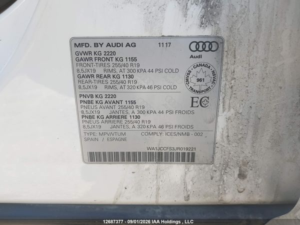 2018 AUDI Q3 2.0T PROGRESSIV