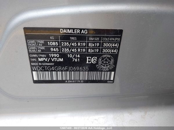 2015 MERCEDES-BENZ GLA 250 4MATIC