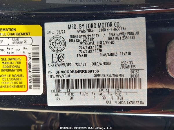 2024 FORD BRONCO SPORT Big Bend — I9