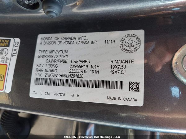 2020 HONDA CR-V TOURING