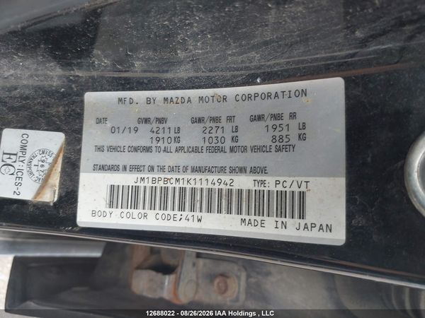 2019 MAZDA 3 PREFERRED PLUS