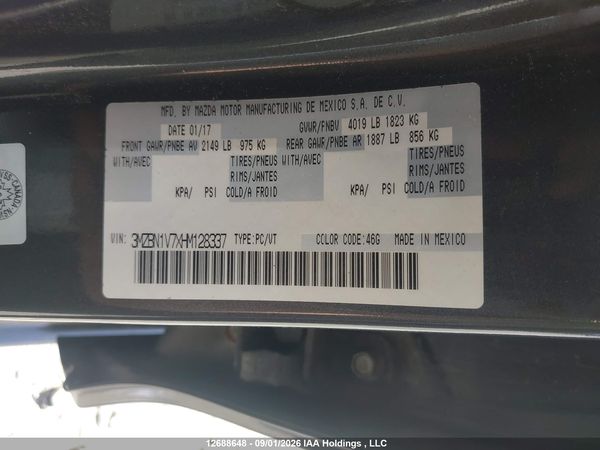 2017 MAZDA MAZDA3 GS
