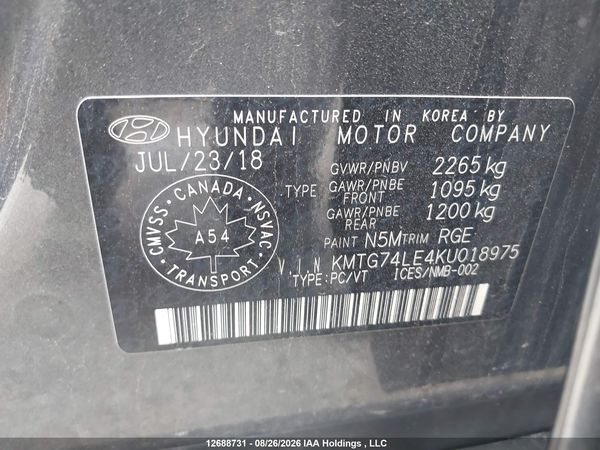 2019 GENESIS G70 ELITE — I9