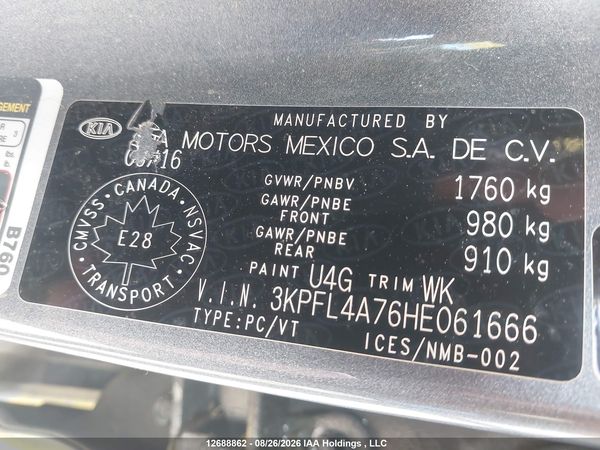 2017 KIA FORTE EX/EX LUXURY/EX+/LX/LX+