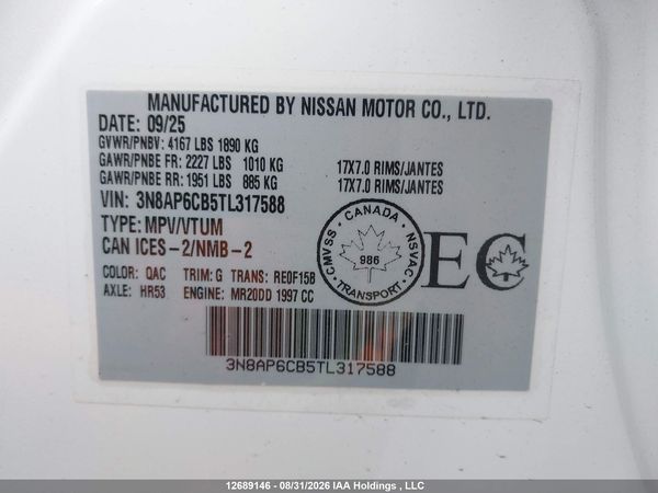 2026 NISSAN KICKS SV AWD CVT