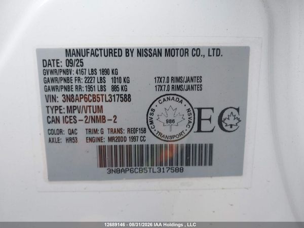 2026 NISSAN KICKS SV AWD CVT