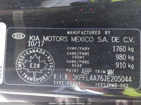 2018 KIA FORTE LX/LX+