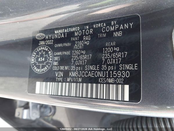 2022 HYUNDAI TUCSON SEL