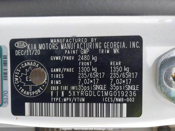 2021 KIA SORENTO LX