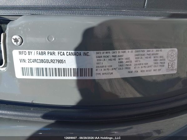 2020 CHRYSLER PACIFICA TOURING-L AWD