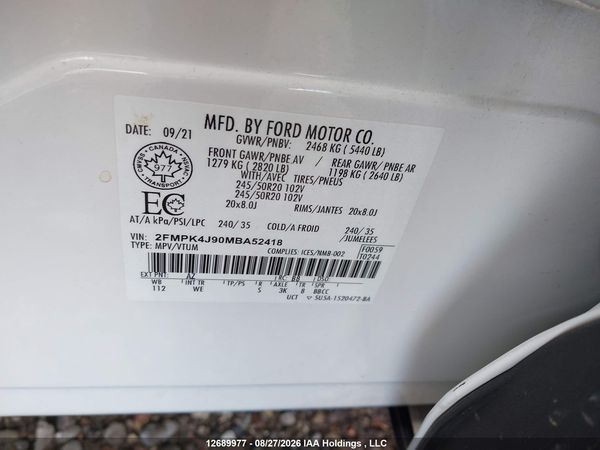 2021 FORD EDGE SEL
