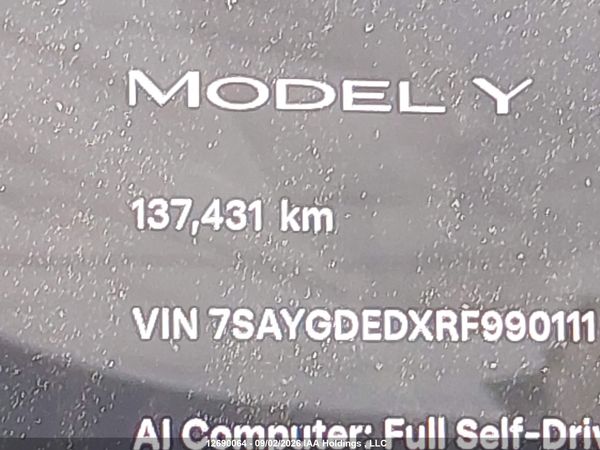 2024 TESLA MODEL Y LONG RANGE/RWD