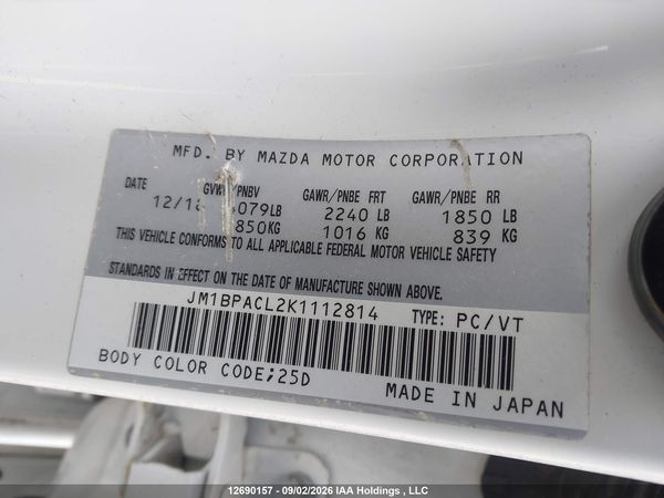 2019 MAZDA MAZDA3 GS
