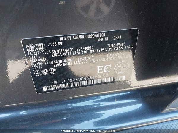2025 SUBARU CROSSTREK TOURING — I18