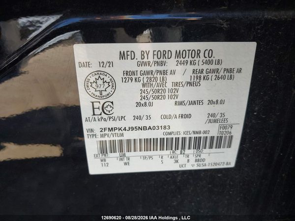 2022 FORD EDGE SEL — I9