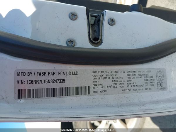 2022 RAM 1500 CLASSIC SLT