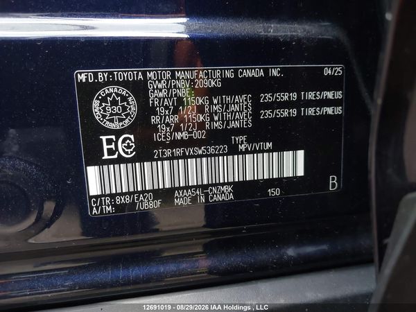 2025 TOYOTA RAV4 XLE