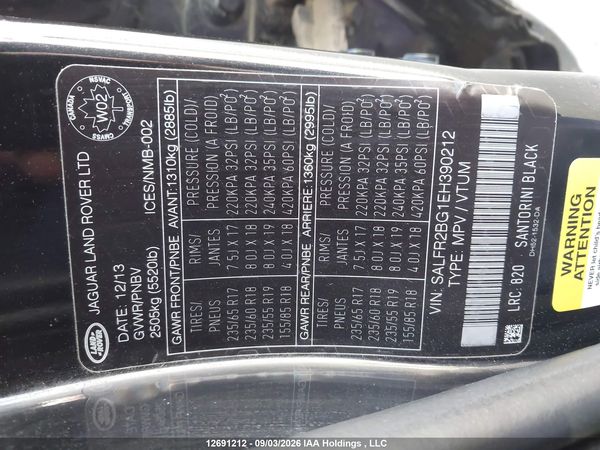 2014 LAND ROVER LR2 HSE — I9