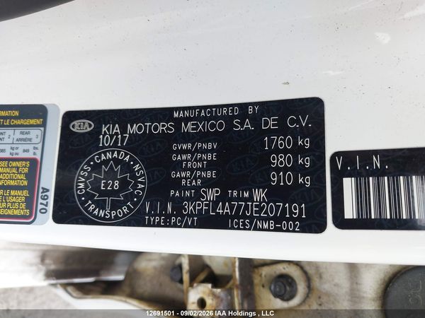 2018 KIA FORTE LX/S — I18