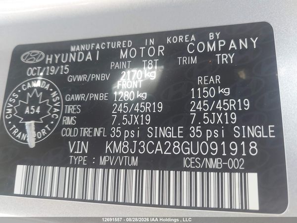 2016 HYUNDAI TUCSON ULTIMATE
