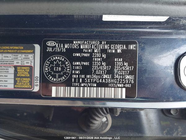 2017 KIA SORENTO LX/L — I9