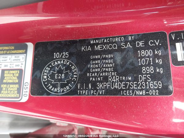 2025 KIA K4 EX/EX+