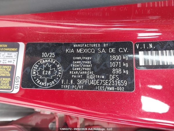 2025 KIA K4 EX/EX+