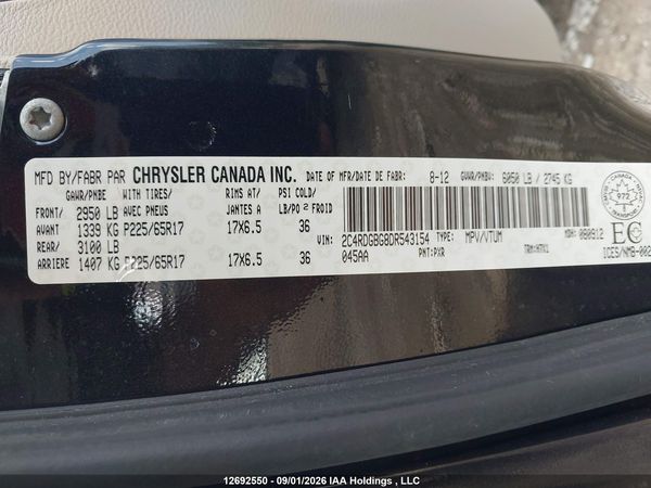 2013 DODGE GRAND CARAVAN SE