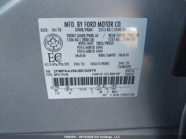 2018 FORD EDGE SEL