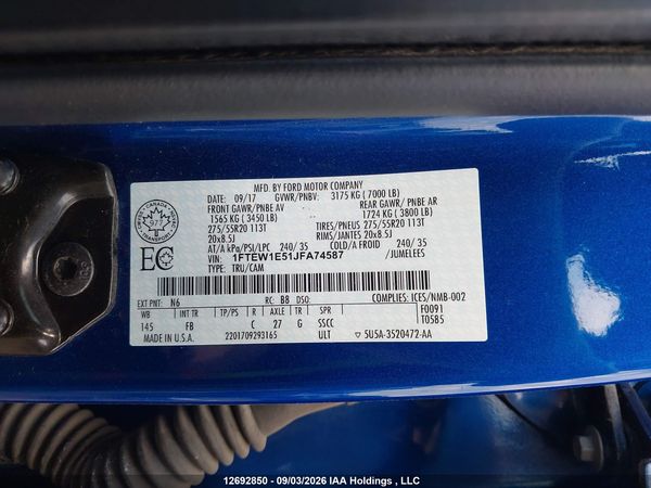 2018 FORD F-150 XLT — I19
