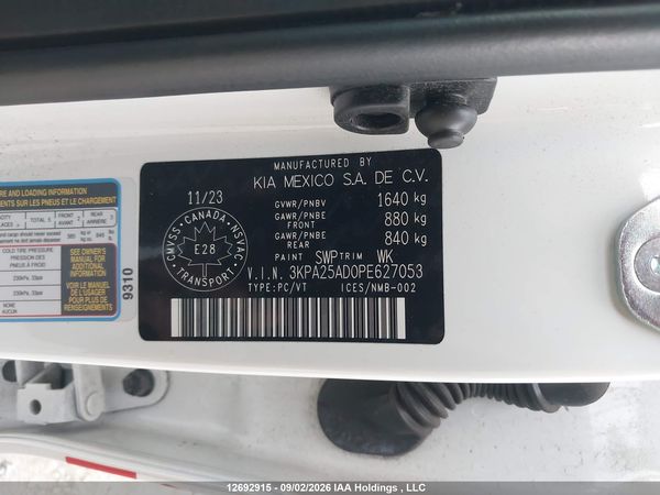 2023 KIA RIO S — I9