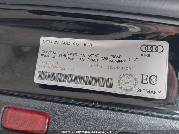 2019 AUDI A4 Quattro — I9