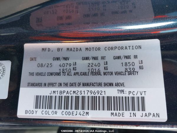 2025 MAZDA MAZDA3 GS — I9