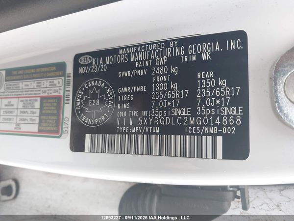 2021 KIA SORENTO LX
