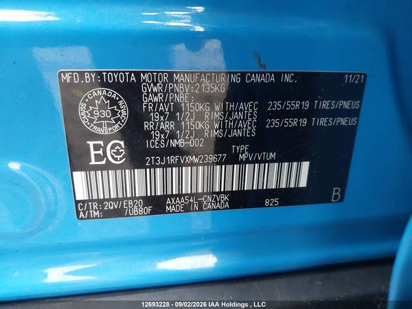 2021 TOYOTA RAV4 TRAIL