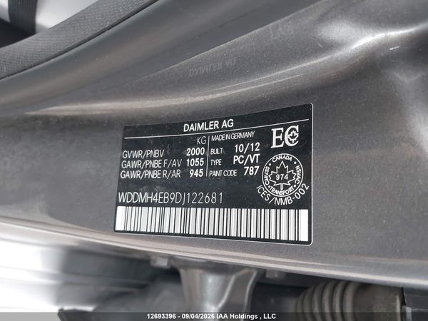 2013 MERCEDES-BENZ B 250 SPORTS TOURER — I9