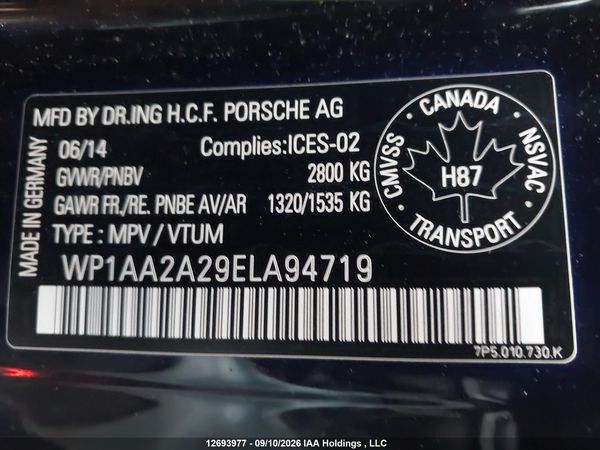 2014 PORSCHE CAYENNE PLATINUM EDITION