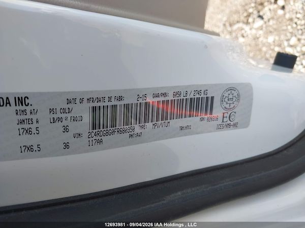 2015 DODGE GRAND CARAVAN SE/SXT — I9