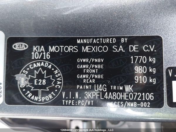 2017 KIA FORTE EX/EX LUXURY/EX+