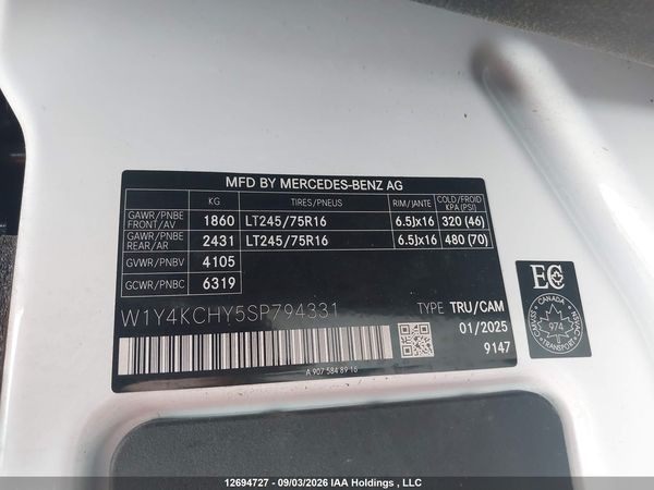 2025 MERCEDES-BENZ SPRINTER 2500 907 (VS30)