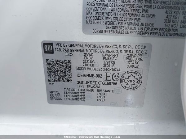 2026 CHEVROLET SILVERADO K1500 LT — I9