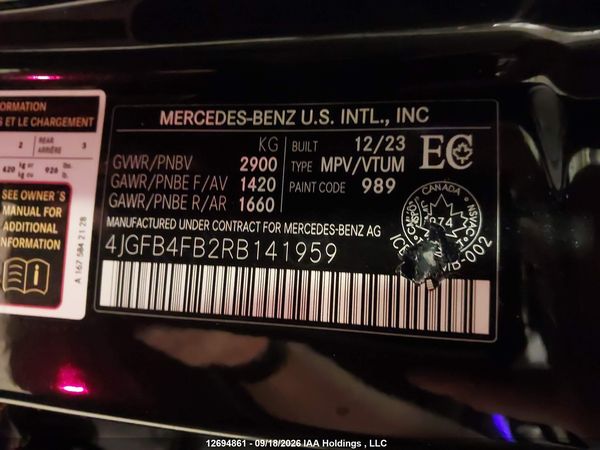 2024 MERCEDES-BENZ GLE 350 4MATIC — I9