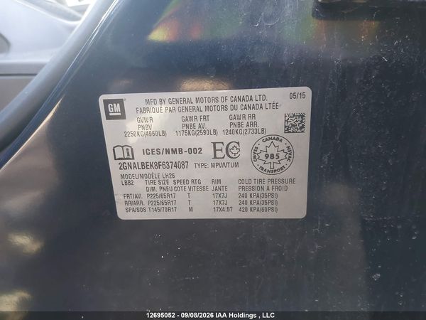 2015 CHEVROLET EQUINOX 1LT — I9