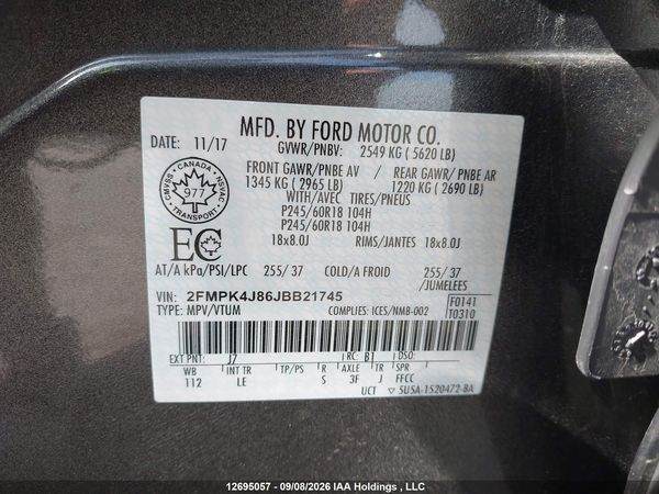 2018 FORD EDGE SEL