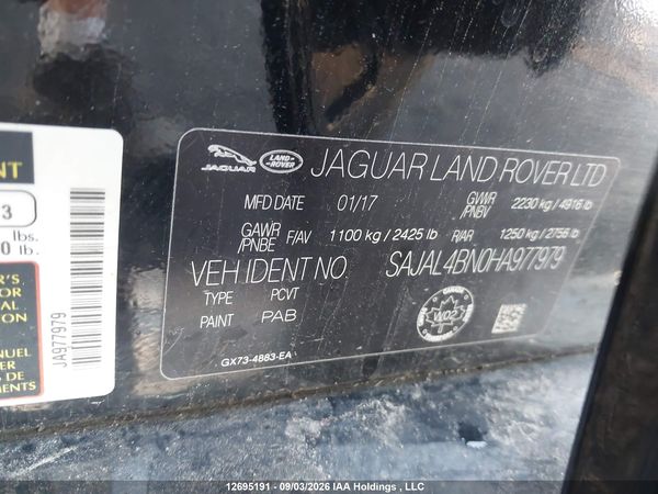 2017 JAGUAR XE 2.0L DIESEL R-SPORT — I20