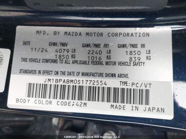 2025 MAZDA MAZDA3 GX