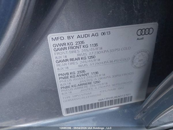 2014 AUDI A4 ALLROAD PREMIUM — I9