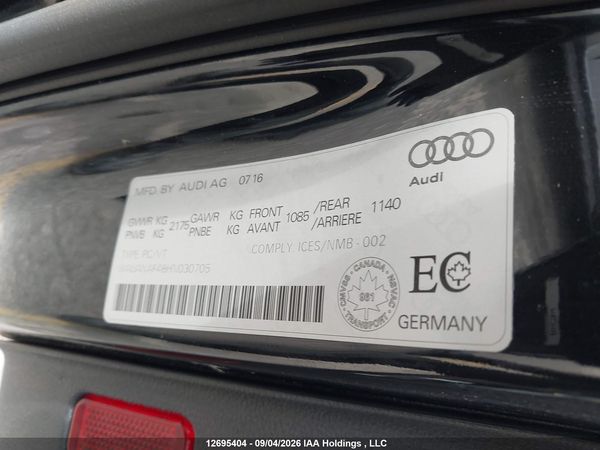 2017 AUDI A4 2.0T KOMFORT