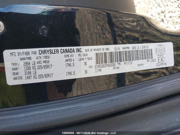 2015 DODGE GRAND CARAVAN SE