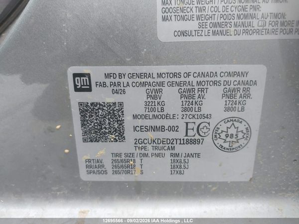 2026 CHEVROLET SILVERADO K1500 LT — I9